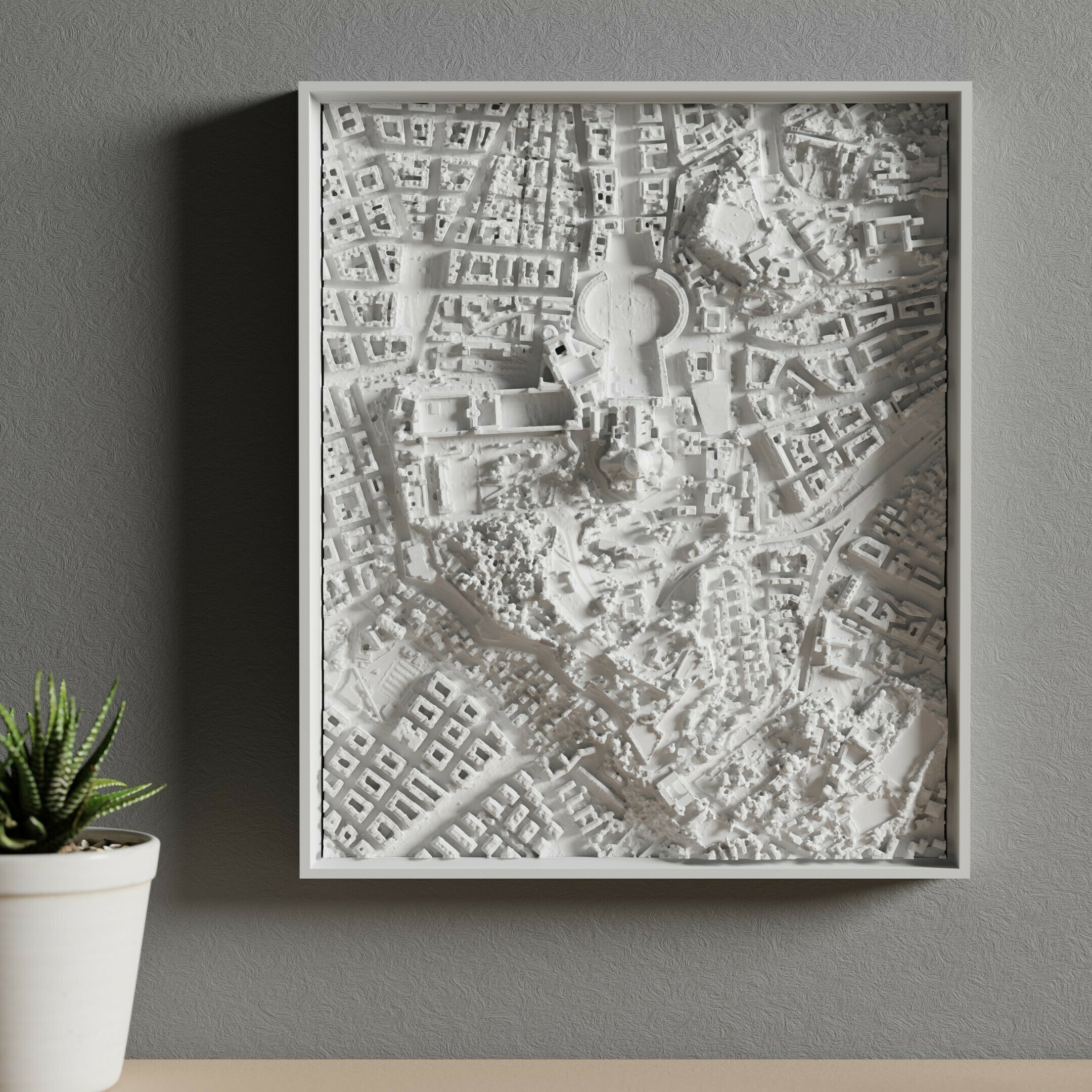 3D CITTÀ DEL VATICANO MAPPA QUADRO