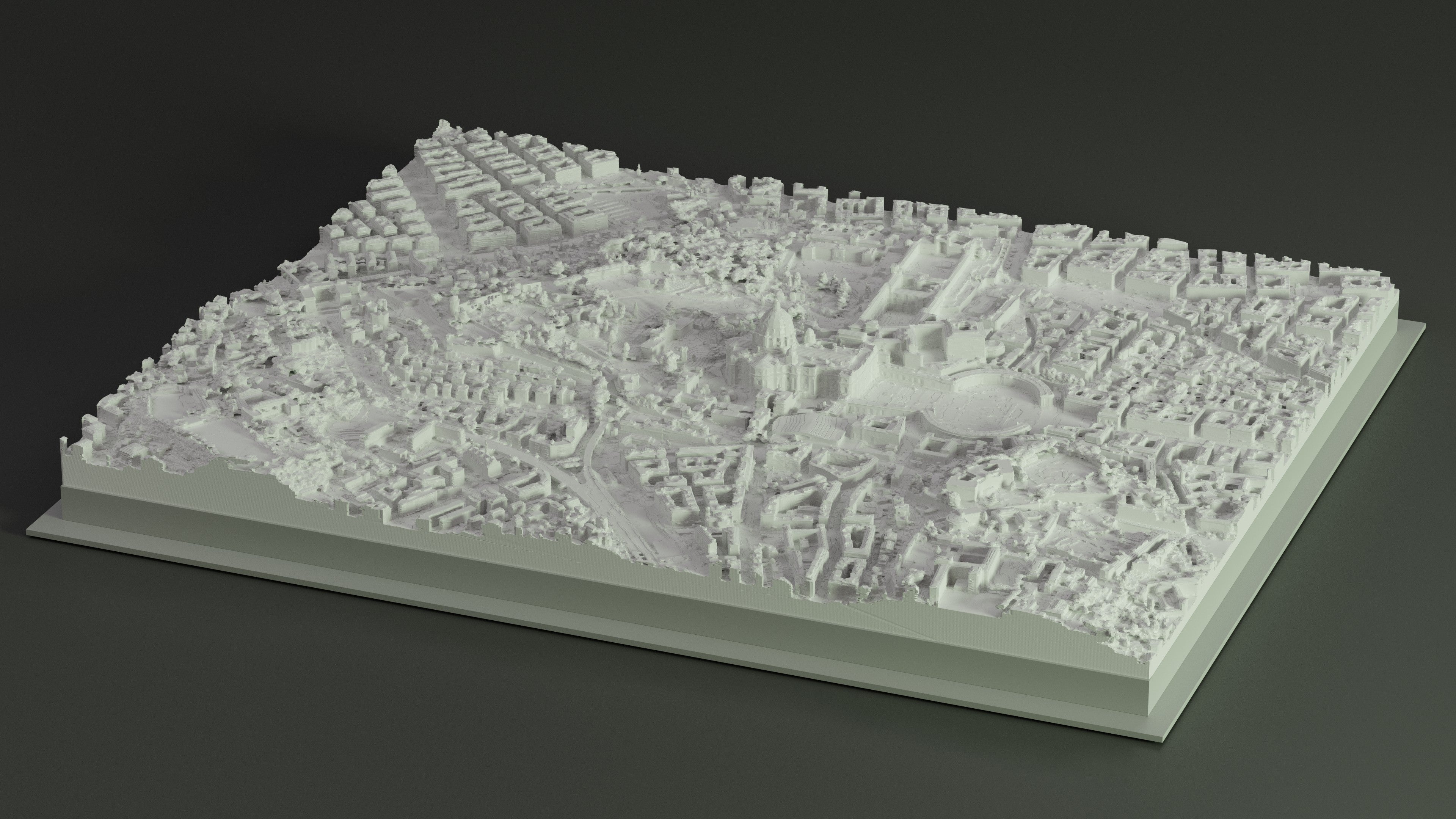 3D CITTÀ DEL VATICANO MAPPA QUADRO